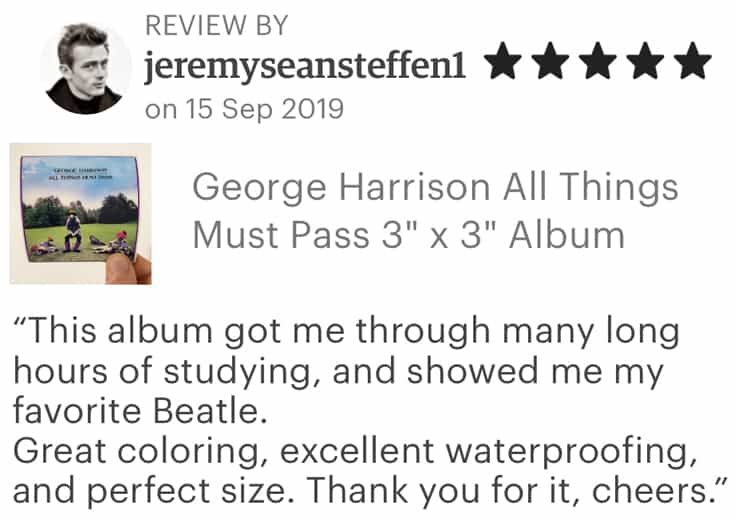 album cover stickers 5 star review